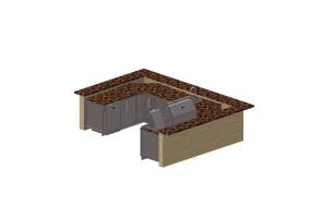 Cozinhas 3D - Cozinha completa com eletrodom&eacute;sticos - Sunstone
