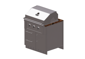 Meubles 3D - Meuble de cuisine modulaire avec BBQ - Sunstone - SAC34GLPCD