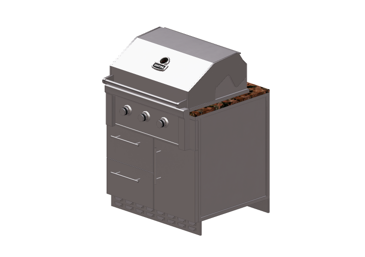 3D Furniture - Modular kitchen cabinet with BBQ - Sunstone... 3D Furniture - Modular kitchen cabinet with BBQ - Sunstone...