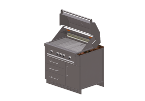 Meubles 3D - Meuble de cuisine modulaire avec BBQ - Sunstone - SAC40GLPCD