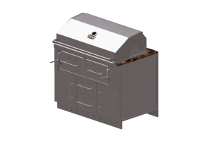 3D Furniture - Modular kitchen cabinet with BBQ - Sunstone - SAC46CGDC
