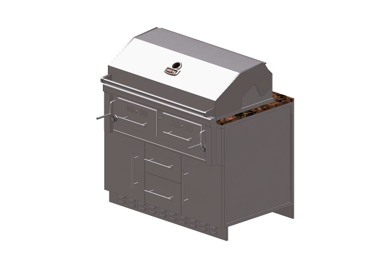 Muebles 3D - Mueble de cocina modular con BBQ - Sunstone -... Muebles 3D - Mueble de cocina modular con BBQ - Sunstone -...