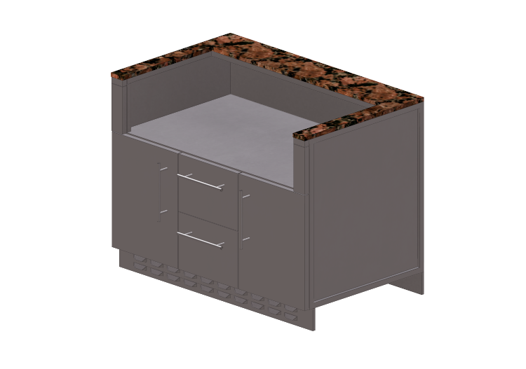 Meubles 3D - Meuble de cuisine modulaire avec logement BBQ... Meubles 3D - Meuble de cuisine modulaire avec logement BBQ...