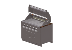 3D Furniture - Modular kitchen cabinet with BBQ - Sunstone - SAC46GLPCD