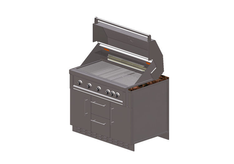 3D Furniture - Modular kitchen cabinet with BBQ - Sunstone... 3D Furniture - Modular kitchen cabinet with BBQ - Sunstone...