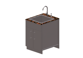 M&oacute;veis 3D - M&oacute;vel para cozinha modular com pia - Sunstone - SBC24CDD