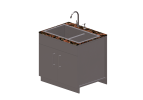 Mobili 3D - Mobile da cucina modulare con lavabo - Sunstone - SBC36CDD