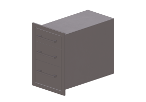 3D M&ouml;bel - Schublade aus Metall - Sunstone - BA TD18