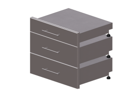 Muebles 3D - Caj&oacute;n de metal - Sunstone - DE MD30 X2 - DE SD30