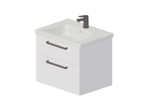 Meubles 3D - Lavabo avec meuble - Svedbergs - Grynna 60/Signum 60
