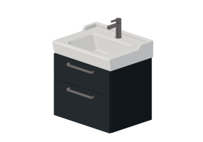 Muebles 3D - Lavabo con mueble - Svedbergs - Stil 60/Signum 60