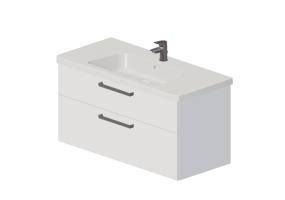 3D Furniture - Washbasin with combined cabinet - Svedbergs - Grynna 100/Signum 100