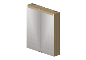Meubles 3D - Miroir en bois avec led - Svedbergs - 213060