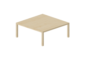Tables 3D - Table carr&eacute;e en bois - Bespoke - 27844 - E111