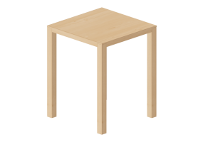 3D Tisch - Quadratischer Tisch aus Holz - Bespoke - 27804 - EM56