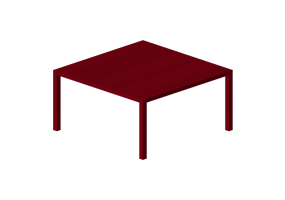 Tables 3D - Table carr&eacute;e en bois - Bespoke - 27844 - EQ38