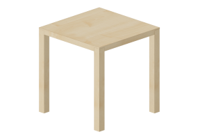 Mesas 3D - Mesa cuadrada de madera - Bespoke - 27804 - E131