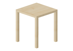 3D Tisch - Quadratischer Tisch aus Holz - Bespoke - 27804 - E141