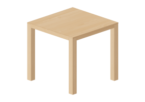 3D Tables - Square table in wood - Bespoke - 27804 - EM26