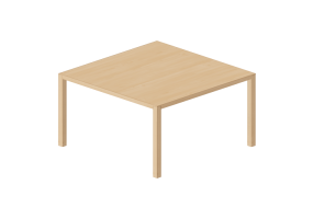 Mesas 3D - Mesa cuadrada de madera - Bespoke - 27844 - EM46
