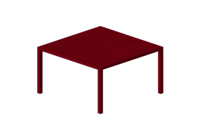 3D Tisch - Quadratischer Tisch aus Holz - Bespoke - 27844 - EQ48