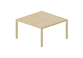 3D Tisch - Quadratischer Tisch aus Holz - Bespoke - 27844 - E141