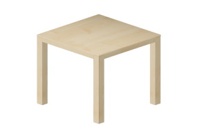 Tables 3D - Table carr&eacute;e en bois - Bespoke - 27804 - E111