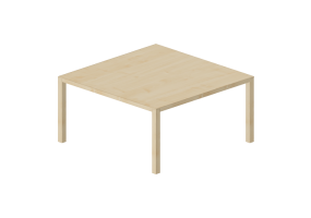 Tables 3D - Table carr&eacute;e en bois - Bespoke - 27844 - E131