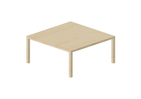 Tavoli 3D - Tavolo quadrato in legno - Bespoke - 27844 - E121