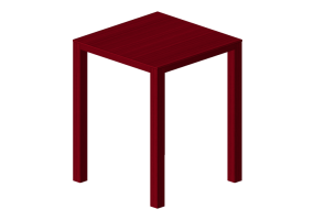 Tables 3D - Table carr&eacute;e en bois - Bespoke - 27804 - EQ58