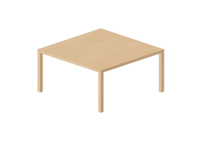 3D Tables - Square table in wood - Bespoke - 27844 - EM36