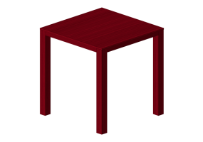 3D Tables - Square table in wood - Bespoke - 27804 - EQ38
