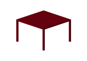 3D Tisch - Quadratischer Tisch aus Holz - Bespoke - 27844 - EQ58