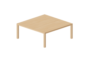 3D Tisch - Quadratischer Tisch aus Holz - Bespoke - 27844 - EM16
