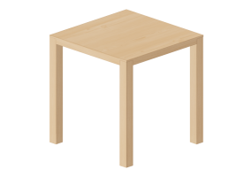 Mesas 3D - Mesa cuadrada de madera - Bespoke - 27804 - EM36
