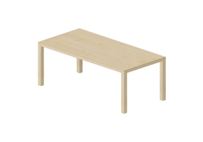 Mesas 3D - Mesa rectangular de madera - Swedese - Bespoke - 27834 - E121
