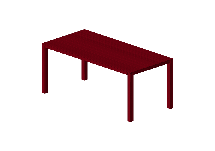 Mesas 3D - Mesa retangular de madeira - Swedese - Bespoke -... Mesas 3D - Mesa retangular de madeira - Swedese - Bespoke -...
