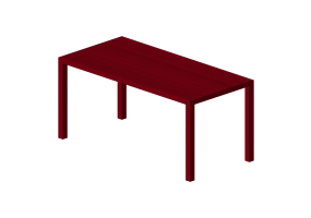 Mesas 3D - Mesa rectangular de madera - Swedese - Bespoke - 27834 - EQ48