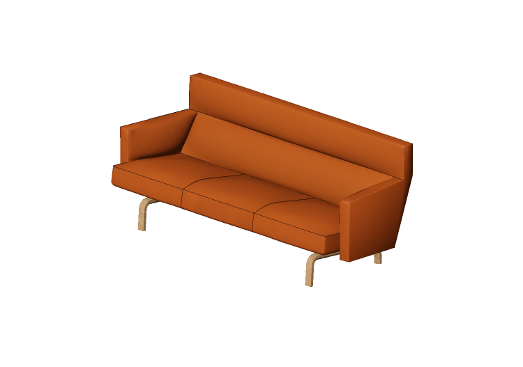Chairs and Sofas 3D - Leather sofa - 3 seats - Novell -... Chairs and Sofas 3D - Leather sofa - 3 seats - Novell -...