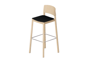Sedie 3D - Sgabello in legno - Grace - 22930 - E1980 - ELMBAL99011