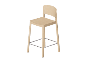 3D Chairs - Wooden Stool - Grace - 22921 - E1