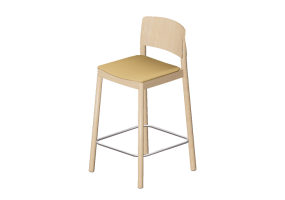 Cadeira 3D - Banqueta de madeira - Grace - 22905 - E1980 - ELMBAL43003