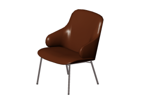 Poltronas 3D - Poltrona de couro Amstelle - 16611 - 90980 - ELMBAL93002
