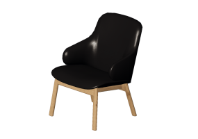 Poltronas 3D - Poltrona de couro Amstelle - 16611 - E1980 - ELMBAL99011