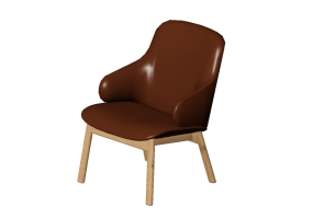 Poltronas 3D - Sillón de cuero Amstelle - 16611 - E1980 - ELMBAL93002