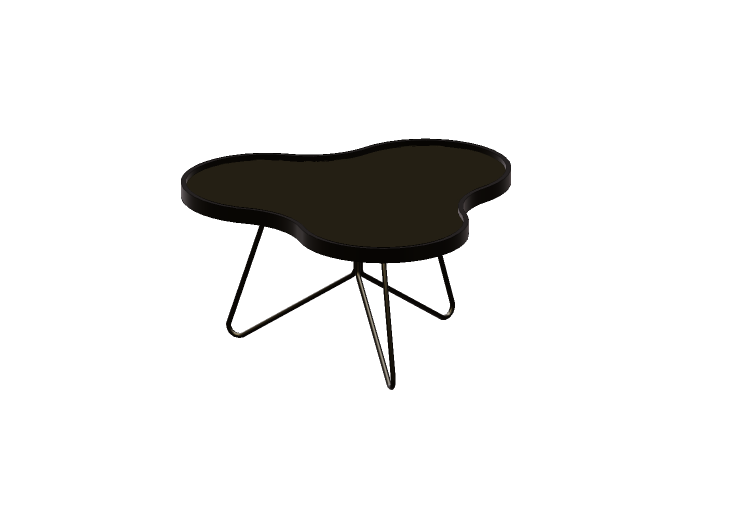 3D Coffe Tables - Flower-shaped table with steel base -... 3D Coffe Tables - Flower-shaped table with steel base -...
