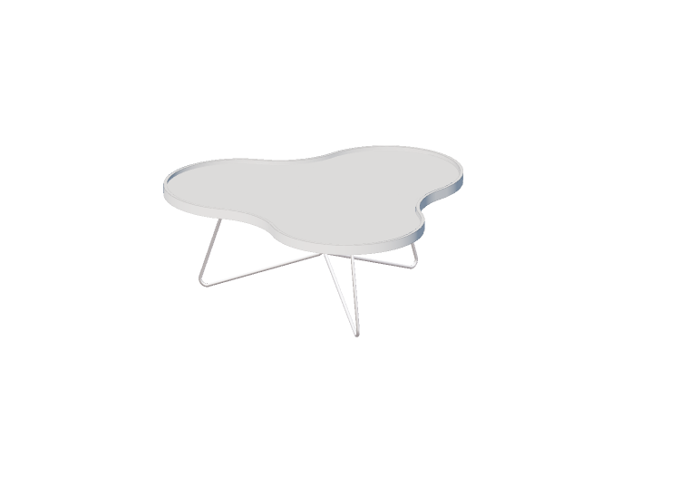 Tavolini 3D - Tavolo a forma di fiore con base in acciaio -... Tavolini 3D - Tavolo a forma di fiore con base in acciaio -...