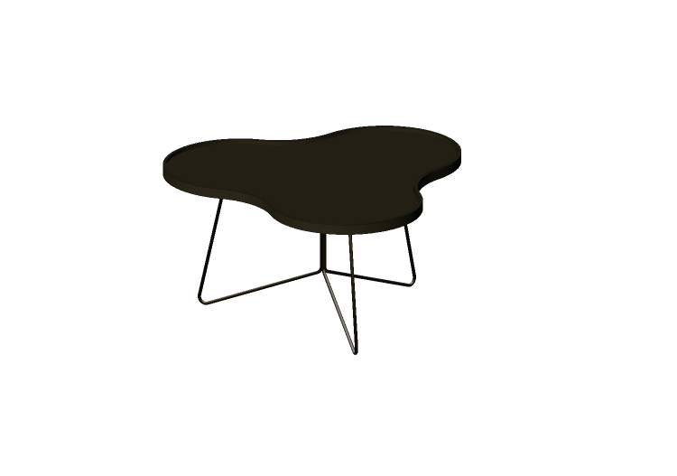3D Coffe Tables - Flower-shaped table with steel base -... 3D Coffe Tables - Flower-shaped table with steel base -...
