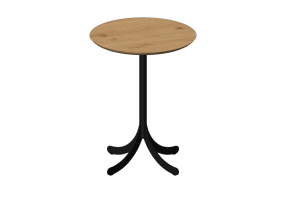 Mesitas 3D - Mesa redonda con base de acero - Atlas - 20777 - E132
