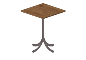Petites Tables 3D - Table carr&eacute;e avec base en acier - Atlas - 207252 - E136